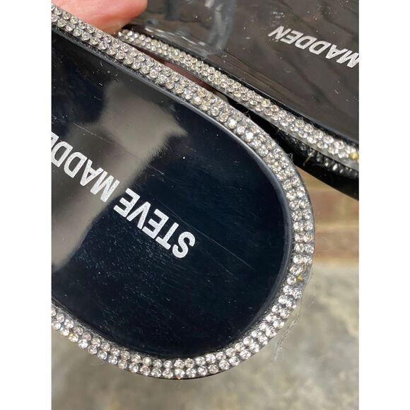 Steve Madden Jynn/Jynn Jelly Studded Clear Sandal w/Rhinestone size 8 - Picture 8 of 11